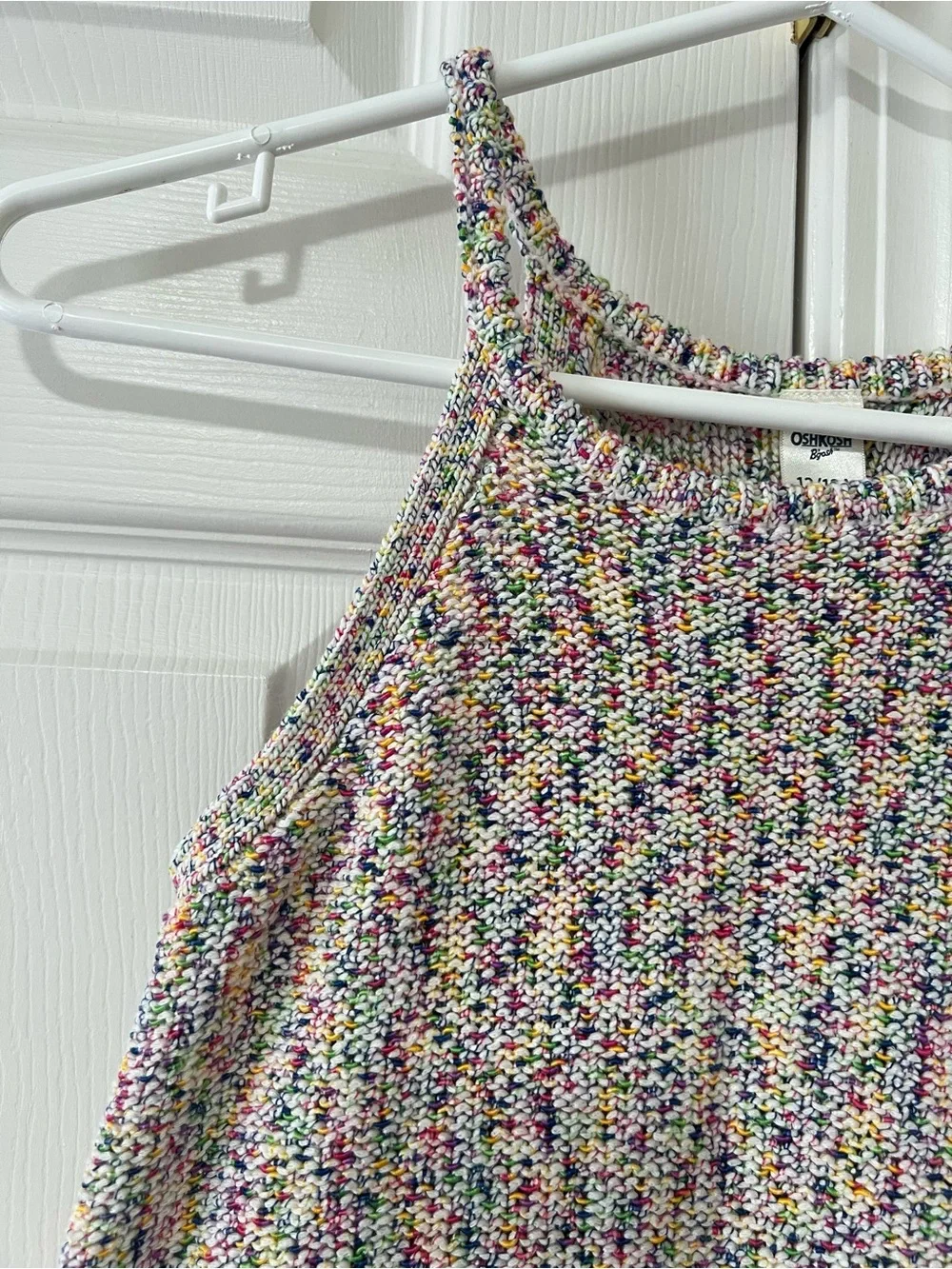 OshKosh B’gosh Confetti Knit Tank Top Girls 12 Multicolor Sleeveless Sweater
